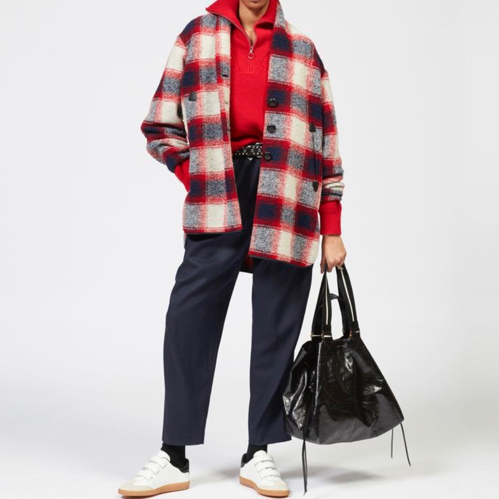 Etoile Isabel Marant Gabrie Plaid Jacket 34